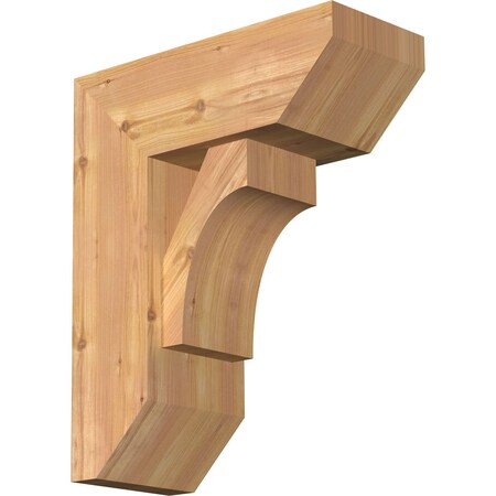 Ekena Millwork Westlake Slat Smooth Bracket w/ Offset Brace, Western Red Cedar, 7 1/2"W x 18"D x 22"H BKT0806X18X22WTL06SWR